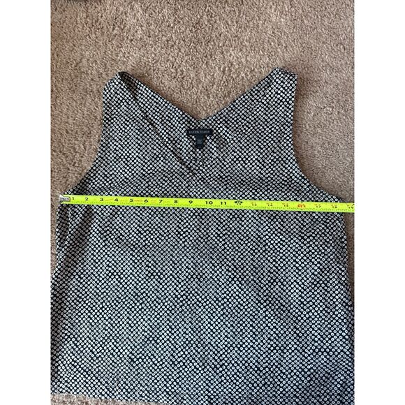Eileen Fisher Boxy Razor Back Tank Top Black White Cream Womens Small Cotton - Picture 4 of 5